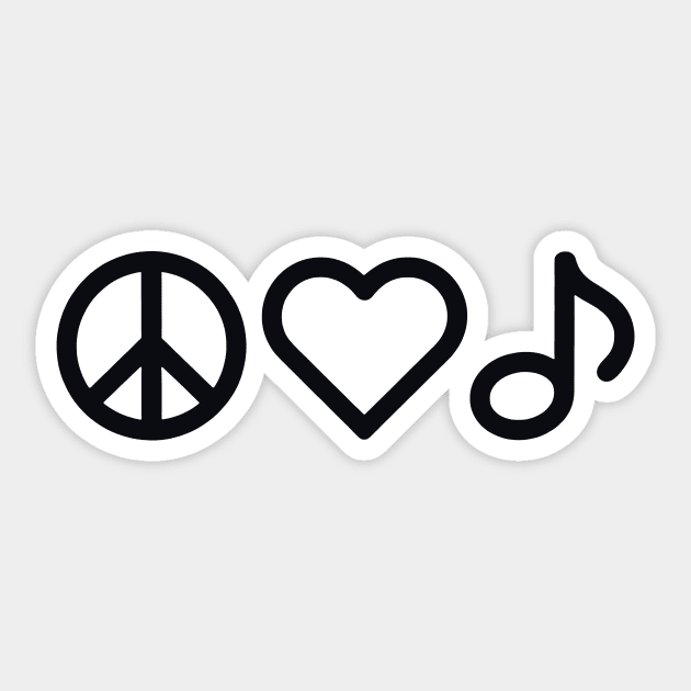 Peace love Music Sticker by CreativeSage